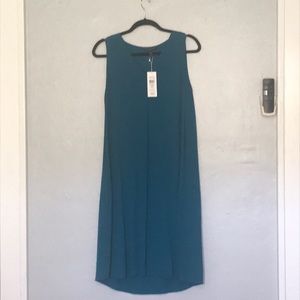 EILEEN FISHER JEWEL SILK CREPE SLEEVELESS DRESS PM